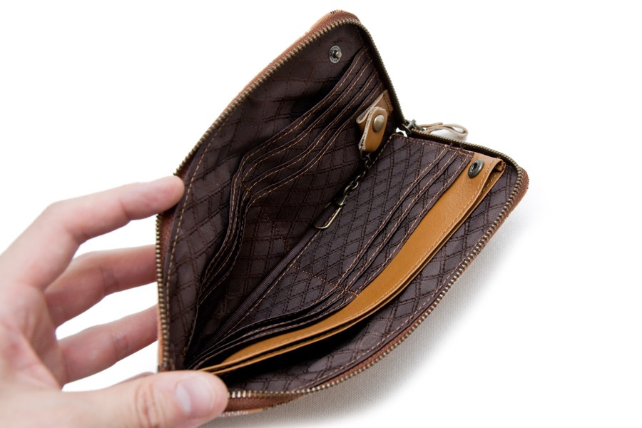 [即納品]札入れ　西陣織＜ゼブラス・赤＞