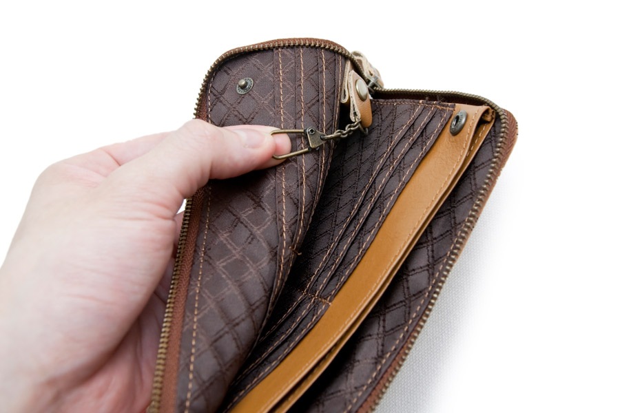 [即納品]札入れ　西陣織＜ゼブラス・赤＞