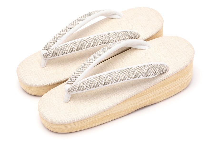 [Lサイズ即納品]【ネット限定】カフェぞうり　レディース　No.K33＜網代紋様/ハンサムベージュ＞