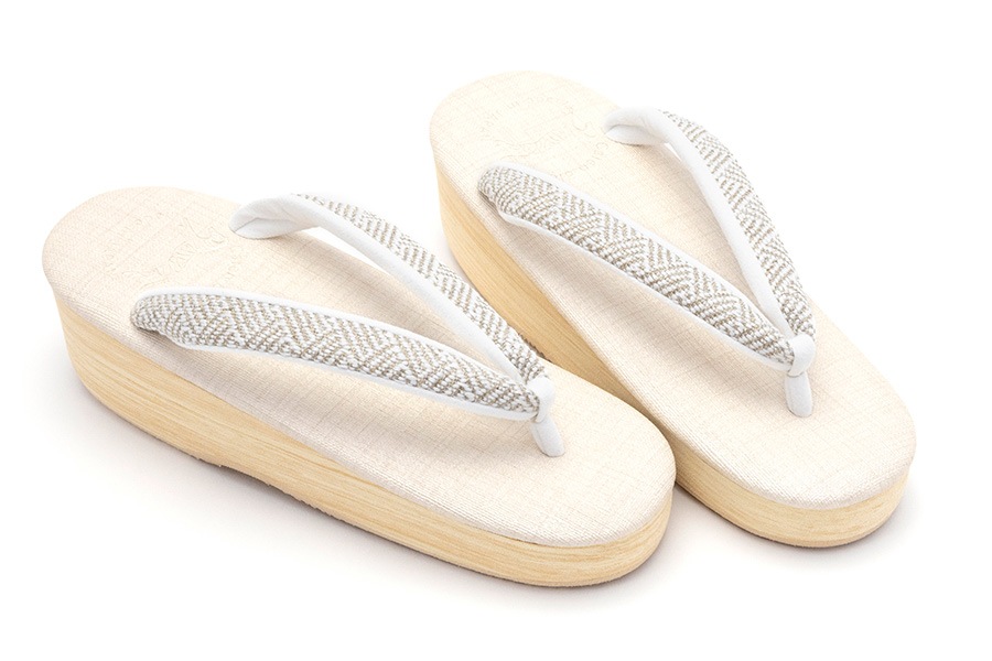 [Lサイズ即納品]【ネット限定】カフェぞうり　レディース　No.K33＜網代紋様/ハンサムベージュ＞