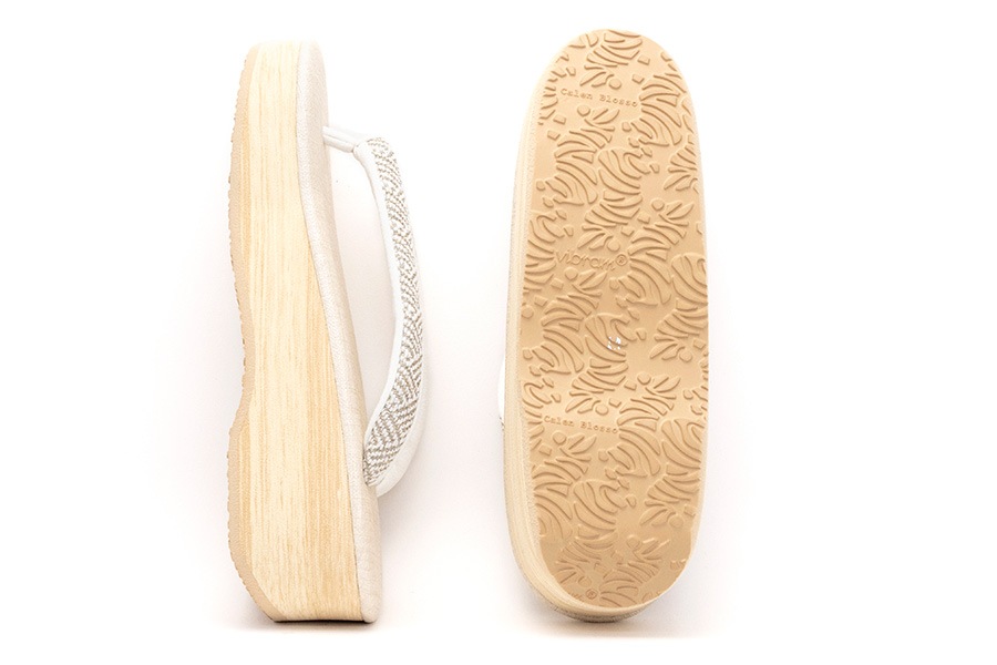 [Lサイズ即納品]【ネット限定】カフェぞうり　レディース　No.K33＜網代紋様/ハンサムベージュ＞