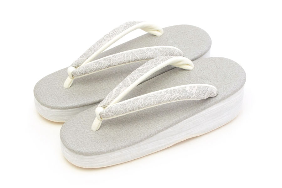 [Sサイズ即納品]カフェぞうり　レディース　No.26621＜ボタニカルレース鼻緒＞