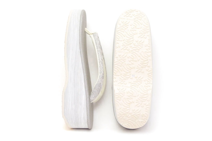 [Mサイズ即納品]カフェぞうり　レディース　No.26621＜ボタニカルレース鼻緒＞