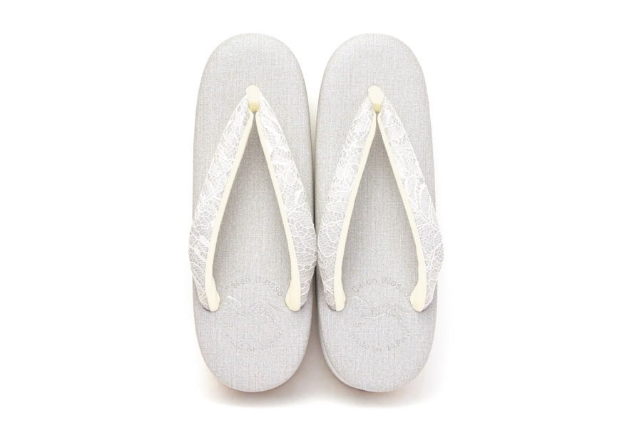 [Mサイズ即納品]カフェぞうり　レディース　No.26621＜ボタニカルレース鼻緒＞