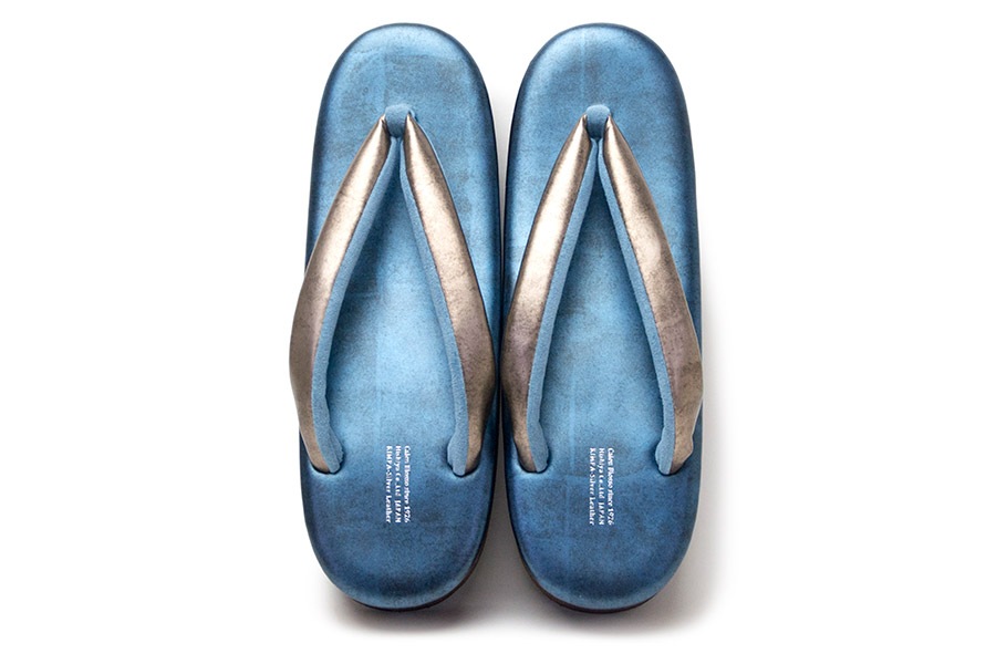 [オーダー品]カフェぞうり レディース No.21722＜カッパーゴールド×グランブルー＞