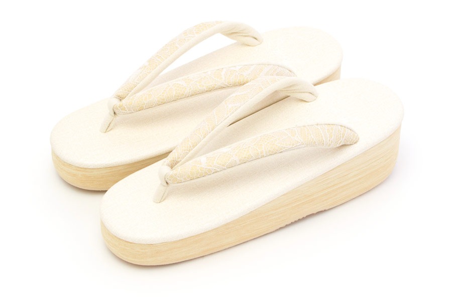 [Sサイズ即納品]カフェぞうり　レディース　No.26221＜ボタニカルレース鼻緒＞