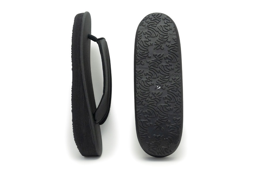 [Sサイズ即納品]黒カフェぞうりラッテ（低台）　レディース　No.51525