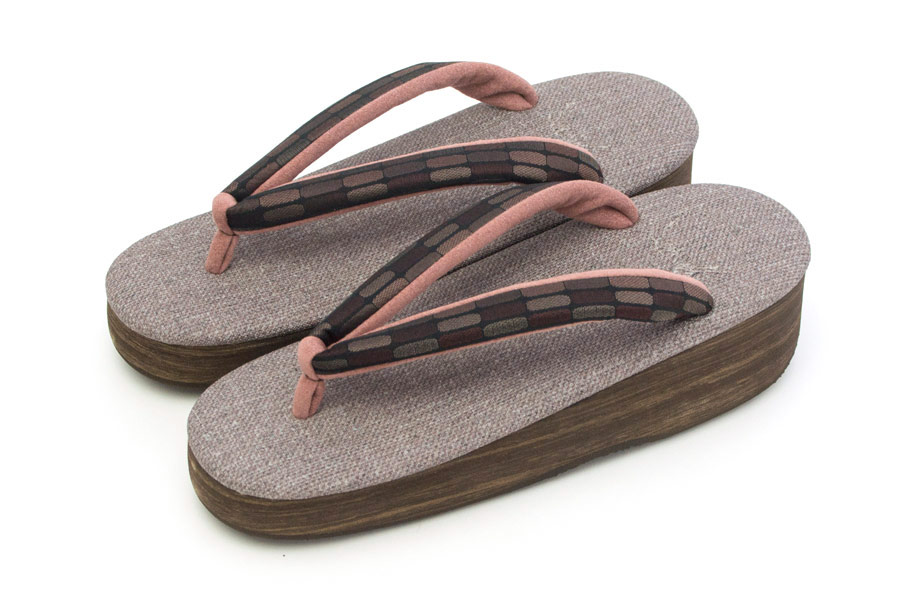 [オーダー品]カフェぞうり　レディース　No.25021＜プリズム8ブロック・アース＞