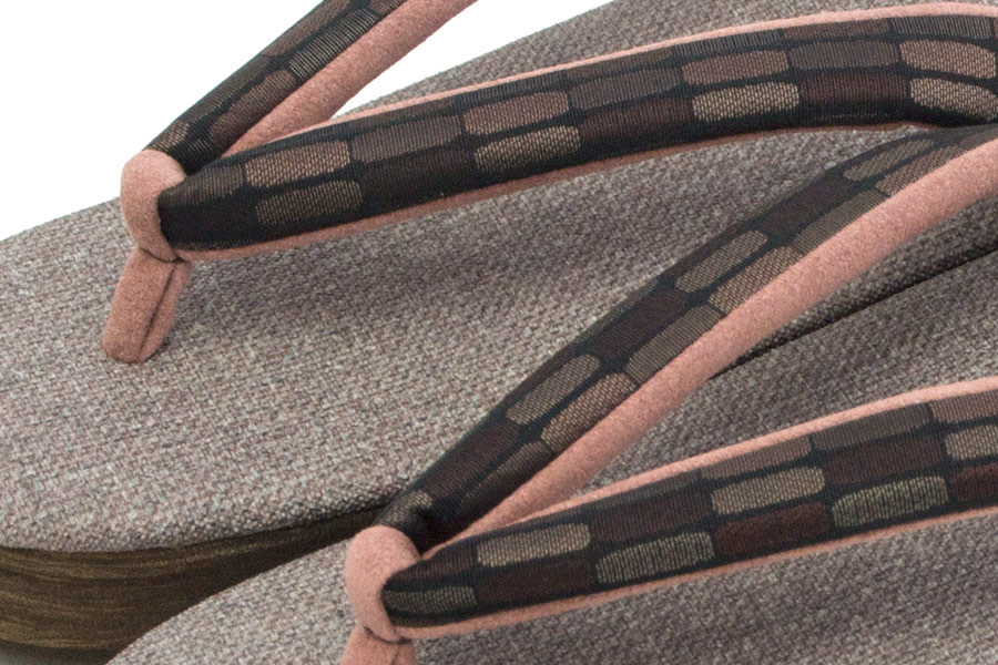 [オーダー品]カフェぞうり　レディース　No.25021＜プリズム8ブロック・アース＞