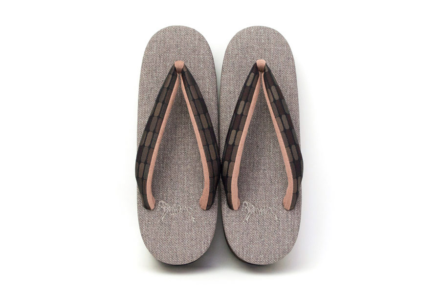 [オーダー品]カフェぞうり　レディース　No.25021＜プリズム8ブロック・アース＞