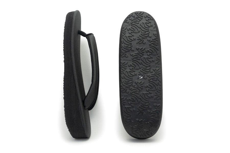 [Mサイズ即納品]黒カフェぞうりラッテ（低台）　レディース　No.51525