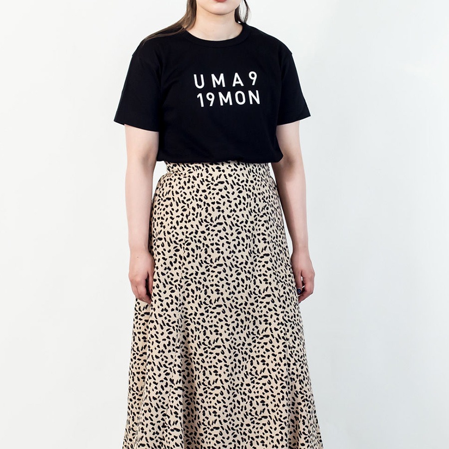 [即納品]Tシャツ　ユニセックス＜うまくいく紋・LOGO・黒地白プリント＞　※ギフトラッピング不可