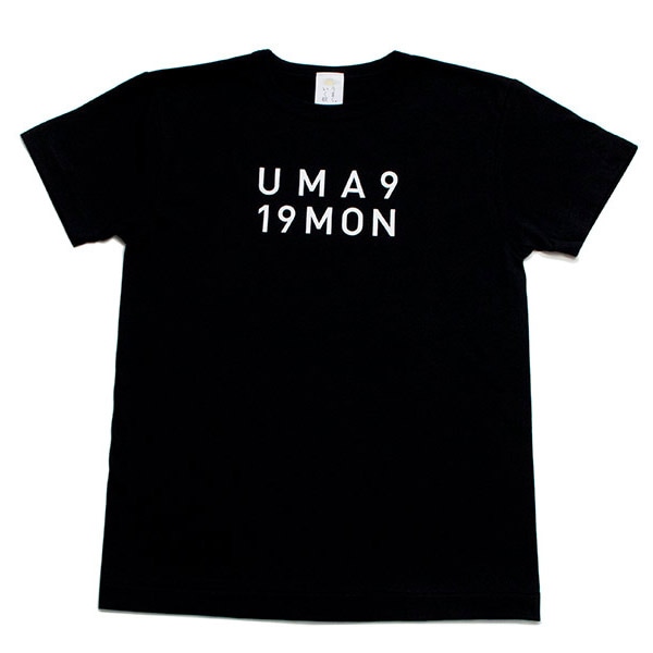 [即納品]Tシャツ　ユニセックス＜うまくいく紋・LOGO・黒地白プリント＞　※ギフトラッピング不可