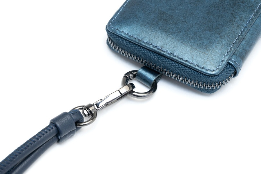 [即納品]Rimpa Mag Coin Case ミニウォレット RS＜グランブルー＞ TPUホルダー＆ロングストラップ付きモデル