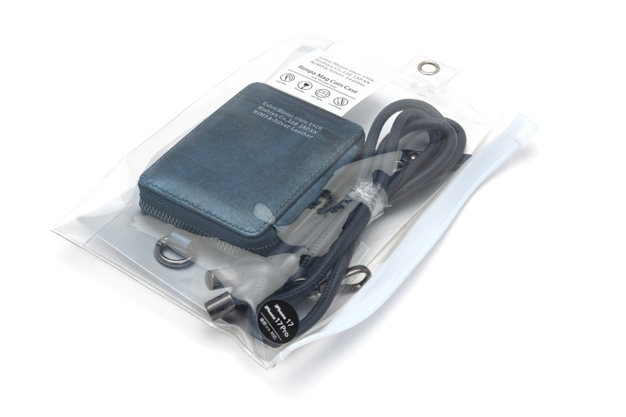 [即納品]Rimpa Mag Coin Case ミニウォレット RS＜グランブルー＞ TPUホルダー＆ロングストラップ付きモデル