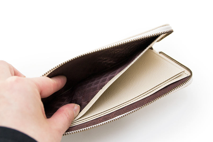 [即納品]縦たば財布ロング　ギアナ＜No.311C（象牙）＞