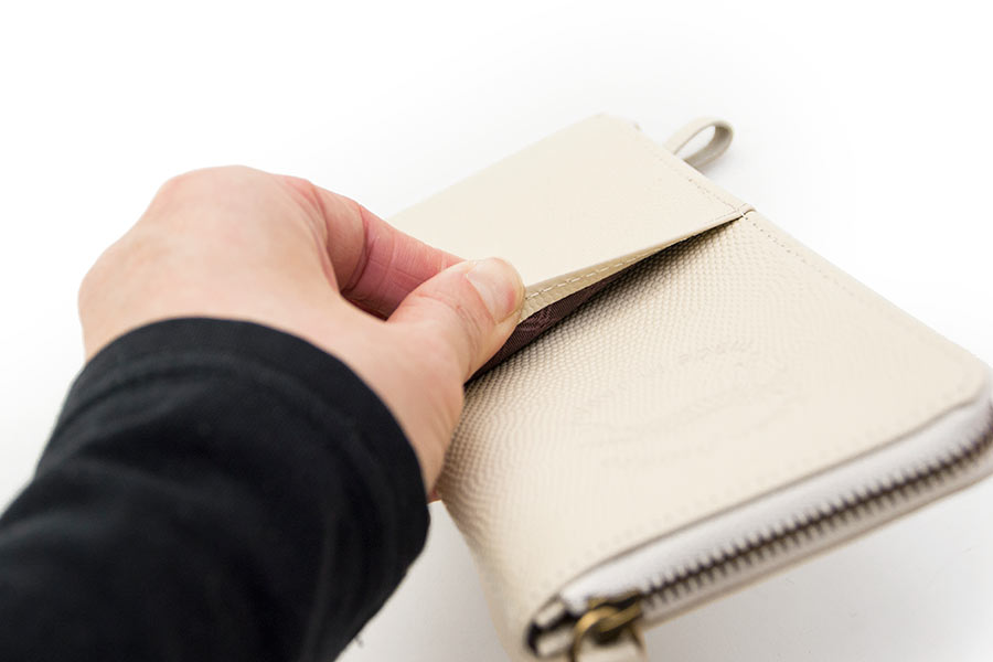 [即納品]縦たば財布ロング　ギアナ＜No.311C（象牙）＞