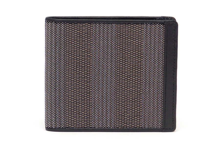 [即納品]二つ折り財布　小銭入れなしタイプ　鎧織＜アッシュブラウン＞　No.N-2