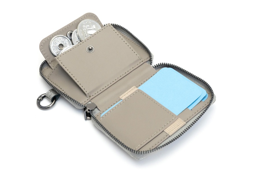 [即納品]Rimpa Mag Coin Case ミニウォレット RS＜いぶし銀＞ TPUホルダー＆ロングストラップ付きモデル