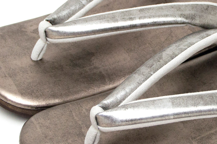 [オーダー品]カフェぞうりZETTA　メンズ　No.9222　RS＜いぶし銀×カッパーゴールド＞