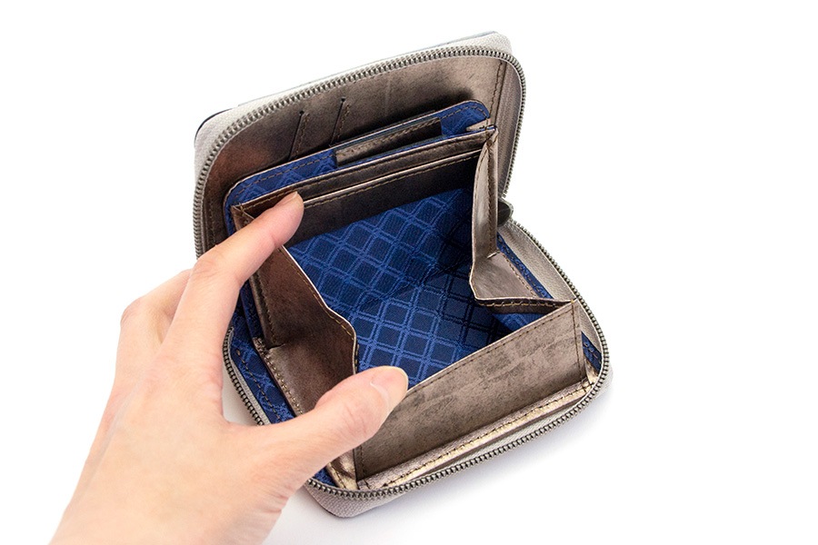 [即納品]腹筋さいふ　琳派シルバー＜マットブラック＞