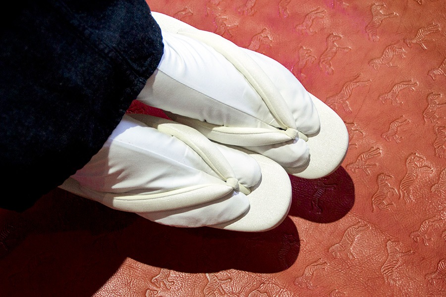 [Lサイズ即納品]カフェぞうりプリンセス　レディース　No.49320＜ナチュラルホワイト＞