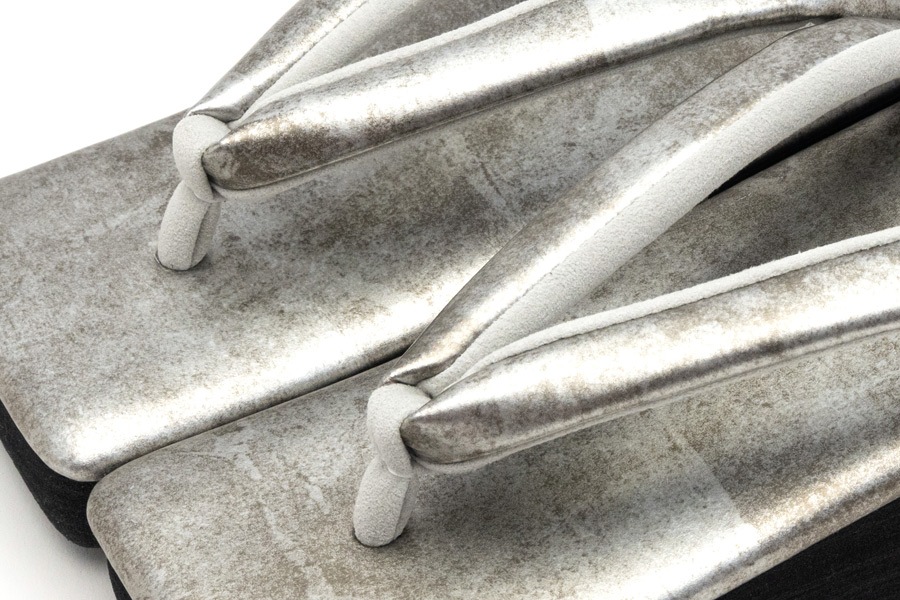 [Sサイズ即納品]カフェぞうりレディース　角型　RS＜いぶし銀＞　No.EXL-342