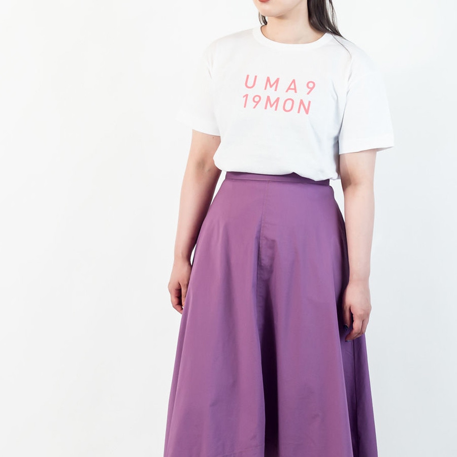 [即納品]Tシャツ　ユニセックス＜うまくいく紋・LOGO・白地ピンクプリント＞　※ギフトラッピング不可