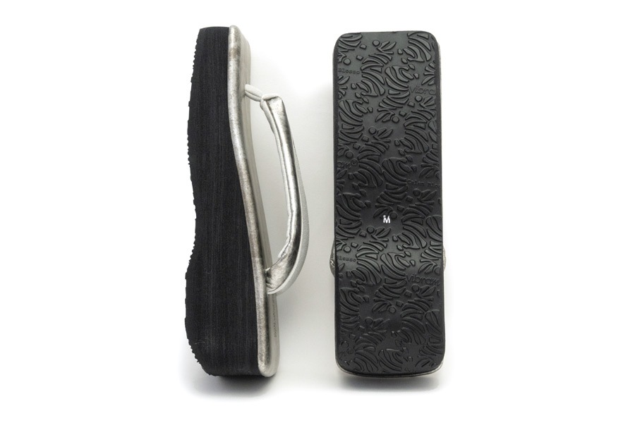 [Mサイズ即納品]カフェぞうりレディース　角型　RS＜いぶし銀＞　No.EXL-342