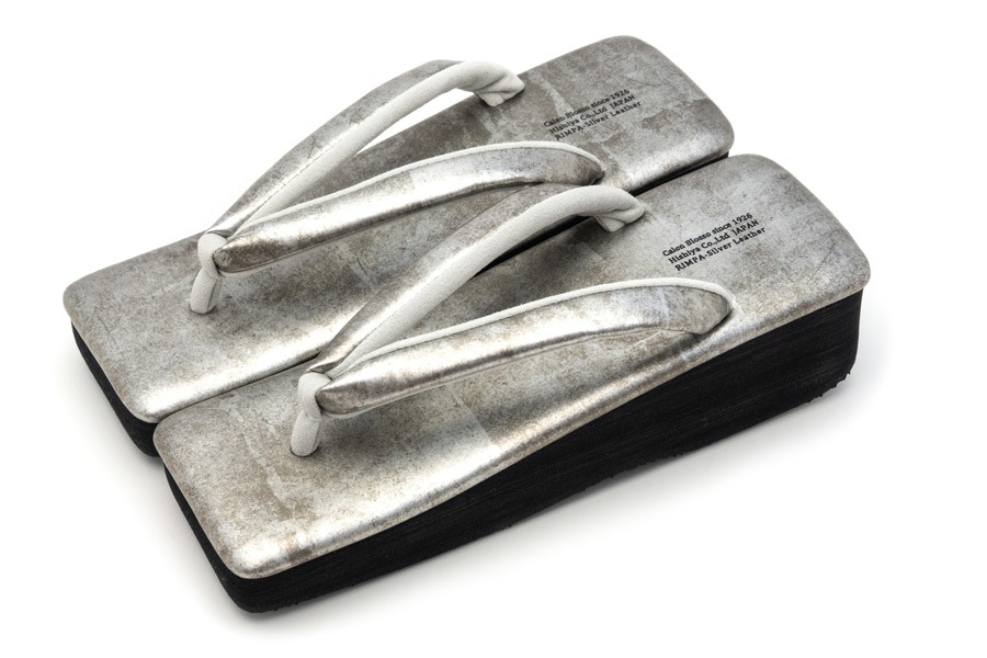 [Mサイズ即納品]カフェぞうりレディース　角型　RS＜いぶし銀＞　No.EXL-342