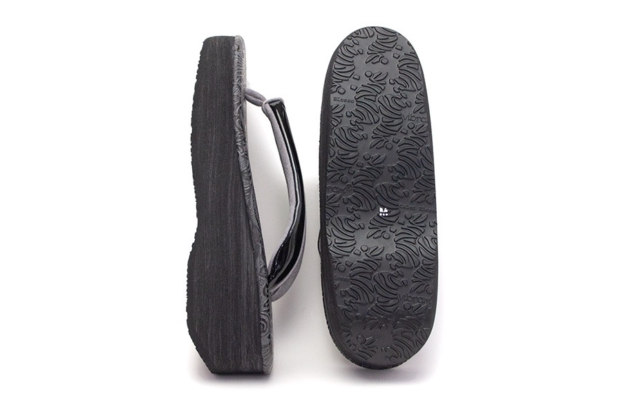 [オーダー品]カフェぞうり　レディース　No.25921＜ボタニカル／ブラック＞