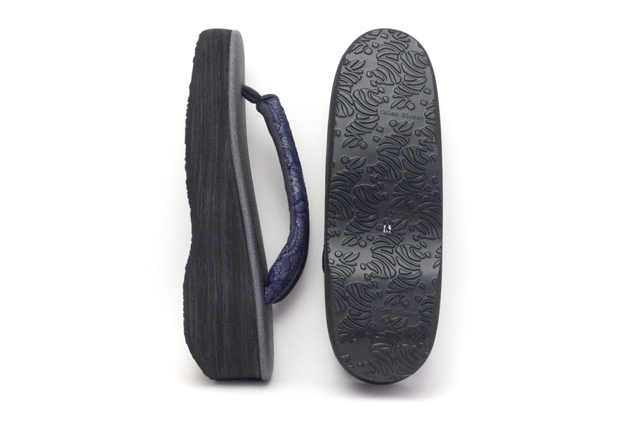 [Sサイズ即納品]カフェぞうり　レディース　No.26821＜ボタニカルレース鼻緒＞