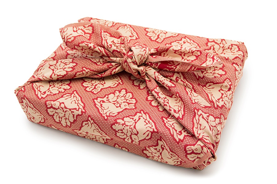 風呂敷 西陣織 花兎 赤 90 90cm 菱屋カレンブロッソ 公式オンラインショップ