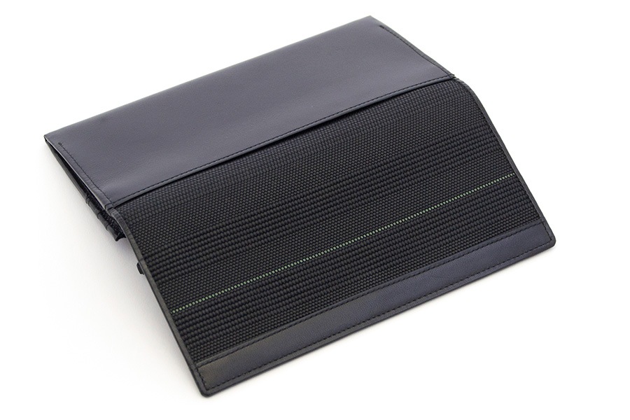 [即納品]長財布　鎧織＜ブラック×グリーンライン＞　No.S-5