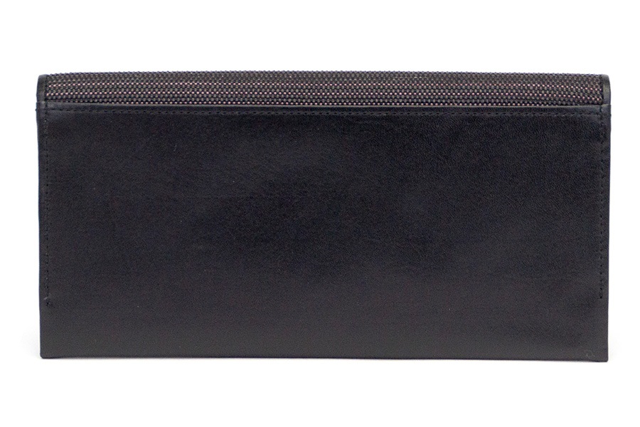 [即納品]長財布　鎧織＜ブラック×ピンクライン＞　No.S-3