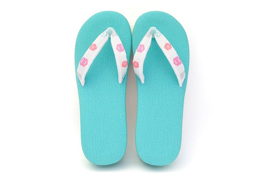 [オーダー品]カフェぞうりサマー　レディース　No.39123＜初音尽くしモノグラム/カラフル＞　（踵高さ：5.5cm）　※Mサイズ欠品中