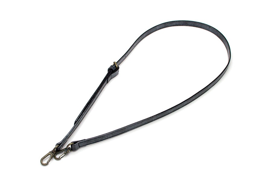 [即納品]ショルダーストラップA[両面レザーモデル]　＜マットブラック＞