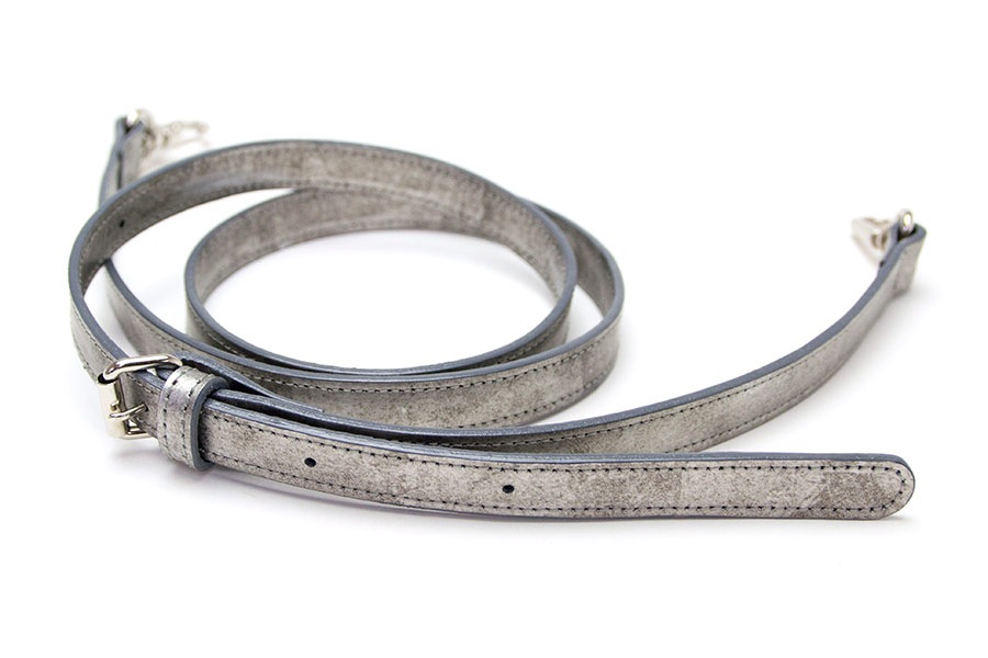 [即納品]ショルダーストラップA[両面レザーモデル]　＜いぶし銀＞ 