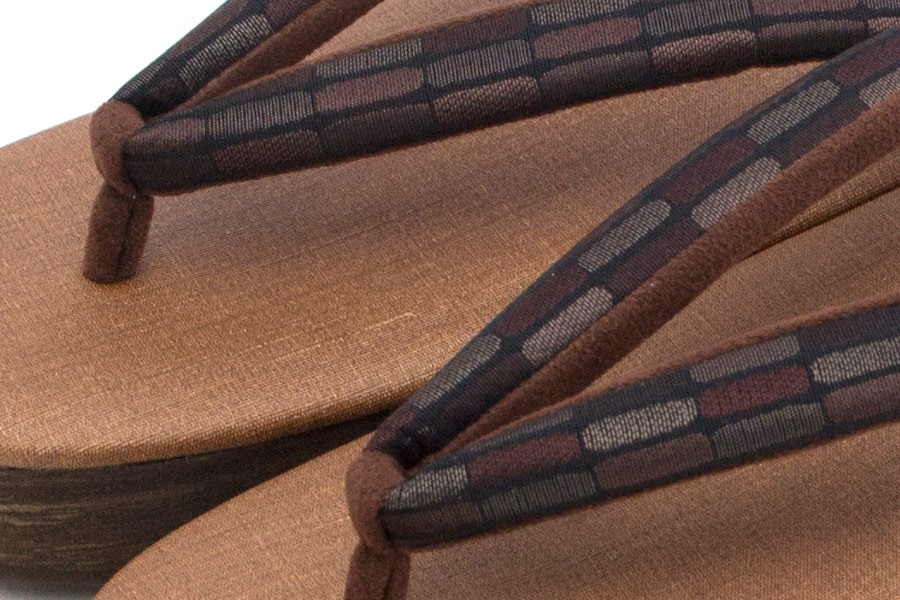 [オーダー品]カフェぞうり　レディース　No.25121＜プリズム8ブロック・アース＞