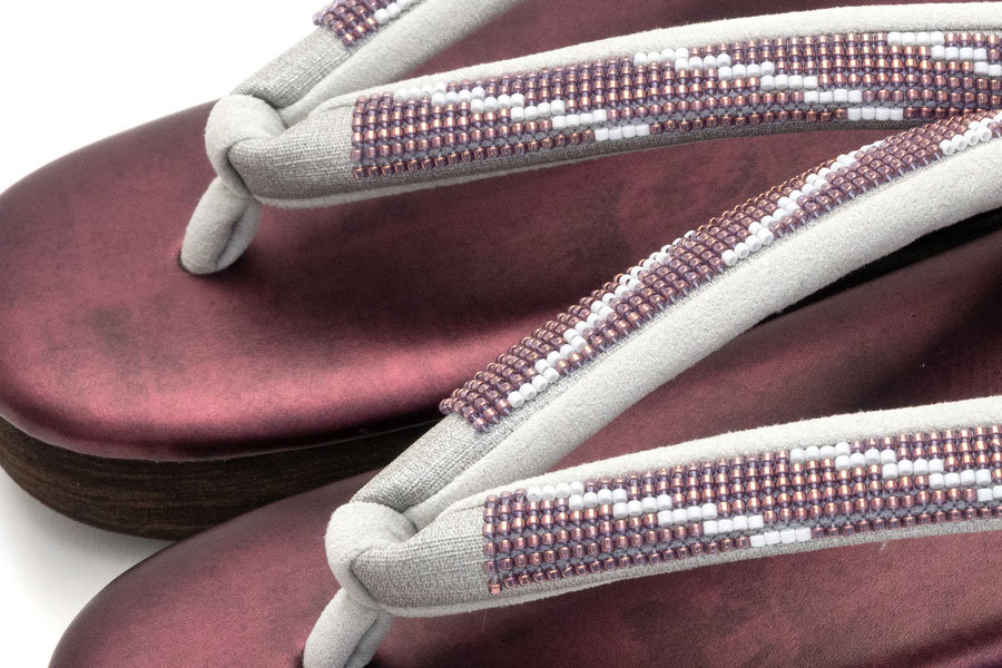 [オーダー品]カフェぞうりレディース No.57025 ジュディ＜デジタル/赤白＞