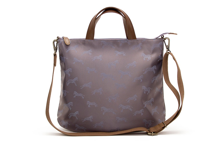 [即納品]グレーザ　ナイロン＜青紫＞ 革：ブラウン