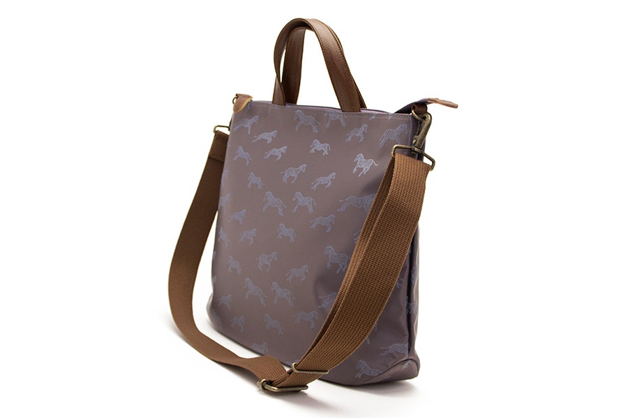 [即納品]グレーザ　ナイロン＜青紫＞ 革：ブラウン