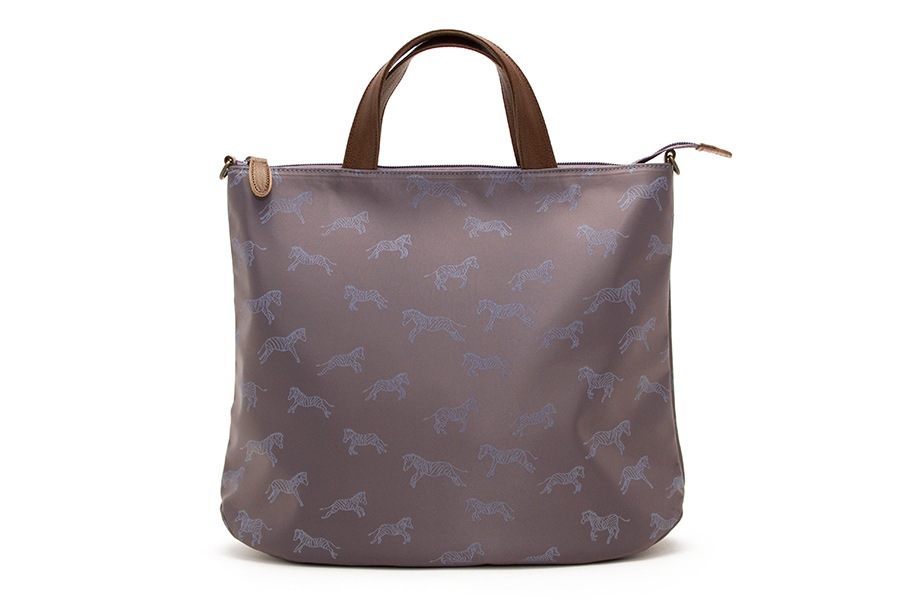 [即納品]グレーザ　ナイロン＜青紫＞ 革：ブラウン