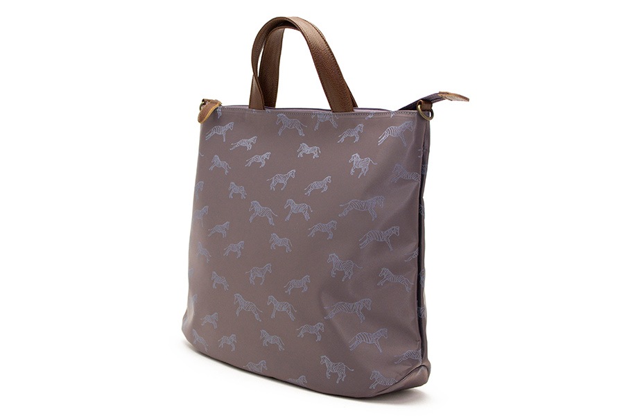 [即納品]グレーザ　ナイロン＜青紫＞ 革：ブラウン