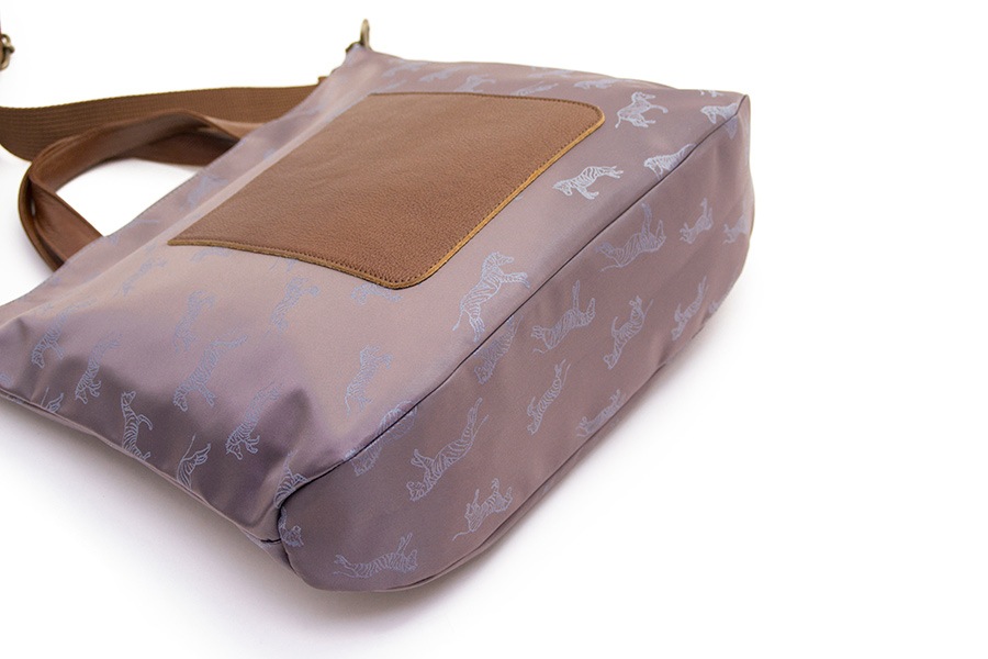 [即納品]グレーザ　ナイロン＜青紫＞ 革：ブラウン