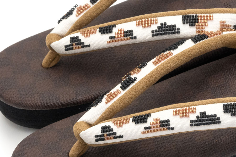 [オーダー品]カフェぞうりレディース No.57725 ジュディ＜ミケ/茶黒＞