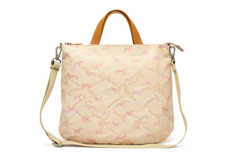 [即納品]グレーザ　ナイロン＜迷彩クリーム＞革：キャメル