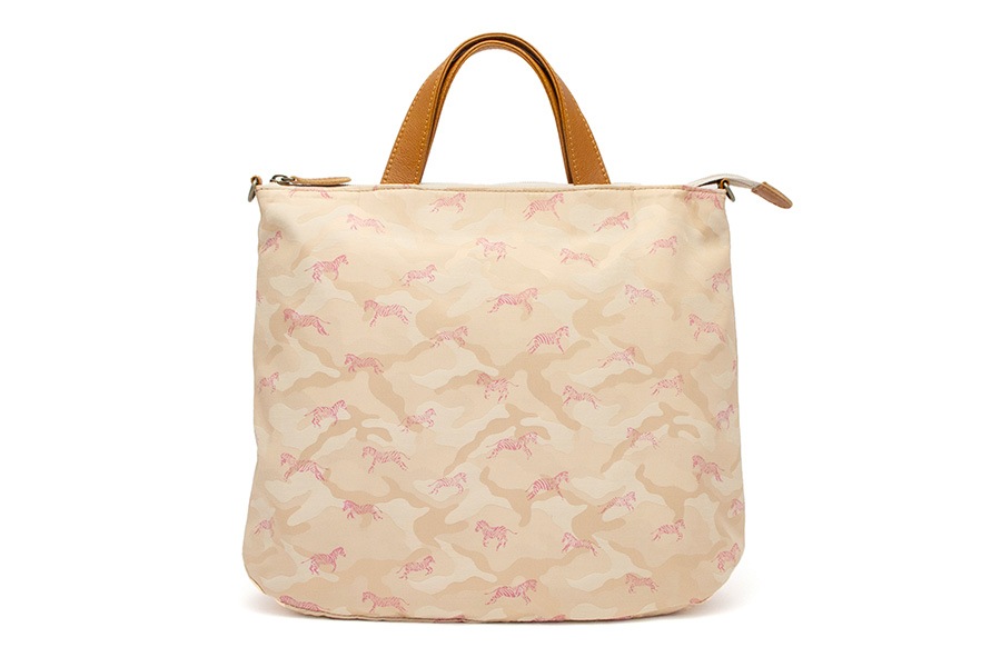 [即納品]グレーザ　ナイロン＜迷彩クリーム＞革：キャメル