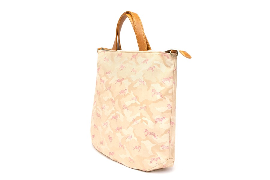 [即納品]グレーザ　ナイロン＜迷彩クリーム＞革：キャメル