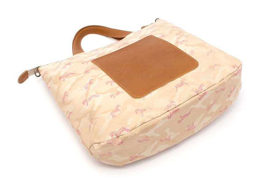 [即納品]グレーザ　ナイロン＜迷彩クリーム＞革：キャメル